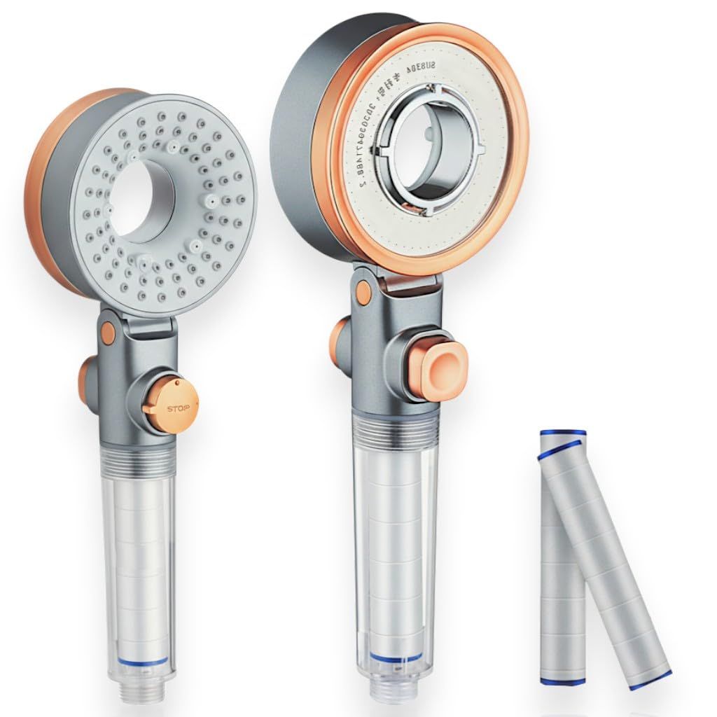 Shower Head Filtered - Handheld spray, Multi-Stage Filtration System for Chlorine Removal, Hair and Skin Care, shower filter with Cartridge